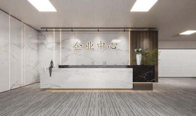 现代办公接待前台3D模型下载
